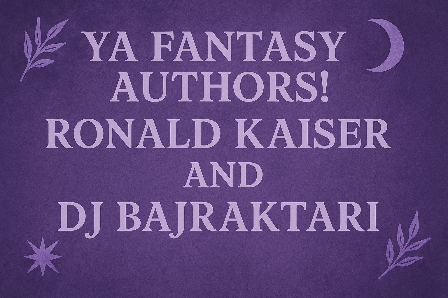 YA fantasy authors book signing
